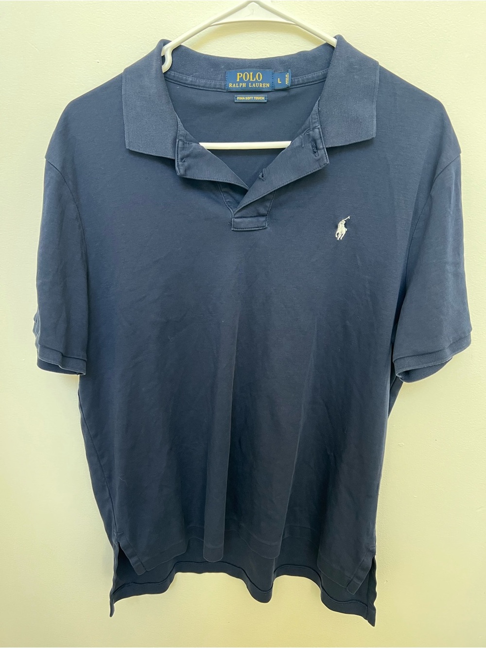 Polo Ralph Lauren Men’s Navy Blue Collar Short Sleeve Size L